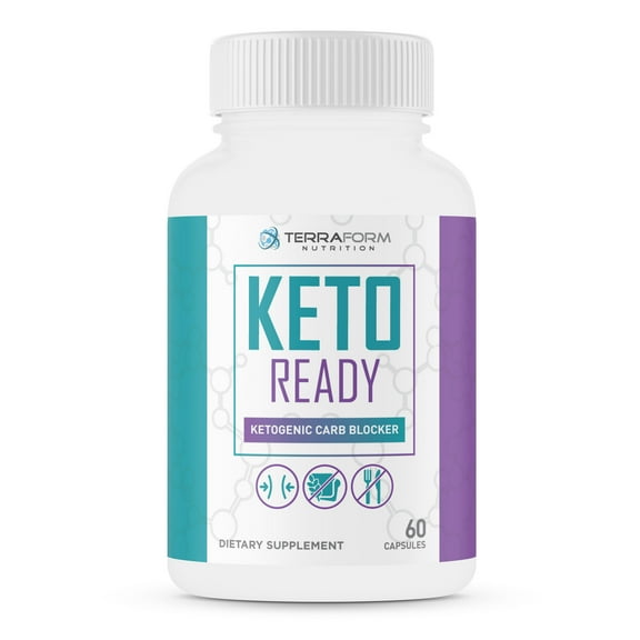 TerraForm Nutrition Keto Max Strength Carb Blocker Weight Control Supplement, 1200 Mg, 60 Capsules