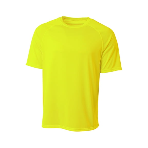 A4 N3393 Mens SureColor Short Sleeve Cationic Tee - Safety Yellow - M