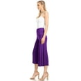 thumbnail image 4 of Made by Johnny Women's Knit Culottes Pants L DARK_PURPLE, 4 of 6