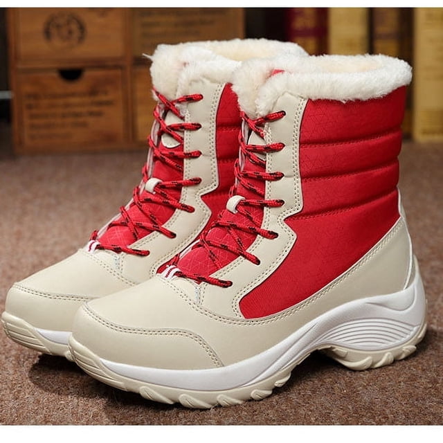 Xihbxyly Zapatos de Invierno, Mocasines Cómodos de Lana Suave, Zapatillas Ligeras Sin Cordones para La Nieve, Zapatos Planos Informales Antideslizantes con Punta Redonda, Ropa para Fiestas Al Aire Li