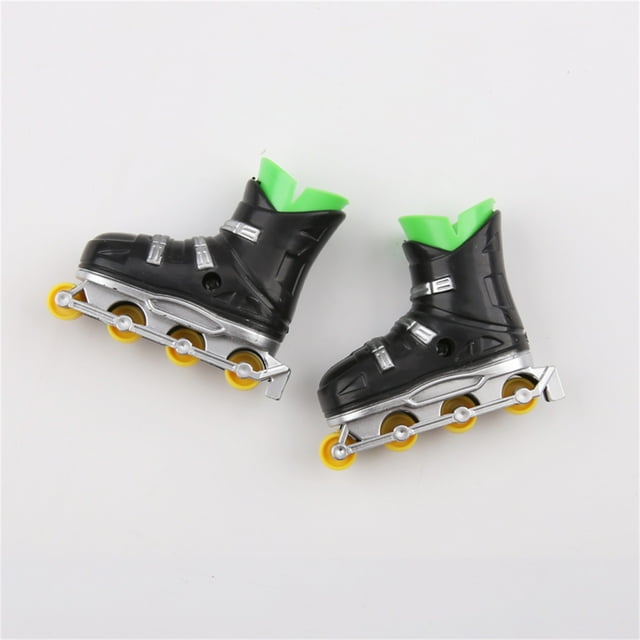 Mini Patins à Glace en Alliage pour Doigts Outils Modèle Jouet Trottinette à Doigts Pompons Arts et Artisanat