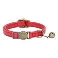 thumbnail image 2 of Vintage Style Leather Breakaway Cat Collar - Cute Cat Collar Adjustable, Durable, Retro Bell - Suitable for All Types of Cats and Small Dogs(Red）, 2 of 9