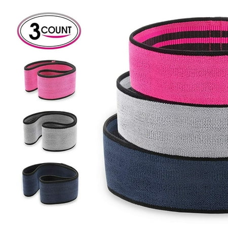 Ikonify 3pcs Hip Band Circle Resistance Fitness Loop Peach Booty Squat Lunge GYM