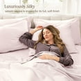 thumbnail image 4 of Bare Home Organic Sateen Sheet Set - 400 Thread Count - 100% Organic Cotton - 4 Piece - Queen, Dusty Pink, 4 of 10