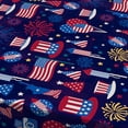 thumbnail image 5 of 4th of July Oval Tablecloth Memorial Day Patriotic American Flag Table Cloths for Indoor and Outdoor Kitchen Dining-60 x102, 5 of 6