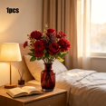 thumbnail image 6 of Artificial Flowers Like Real Artificial Bouquet, Mixed Silk Artificials Roses Bouquet with Daisy Chrysanthemum White Flowers for Centerpiece Table Wedding Party, Available in 7 colors, 6 of 7