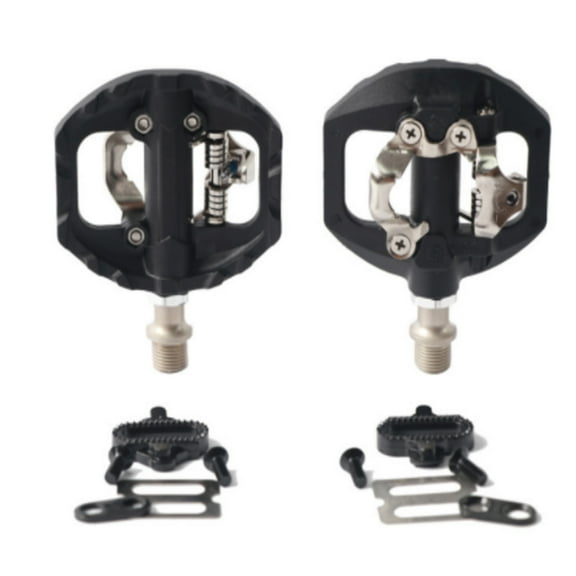 Zeiwohndc MTB Mountain Road Bike Cleats Clipless Pedals Bicycle SPD Self-locking Pedal Kit