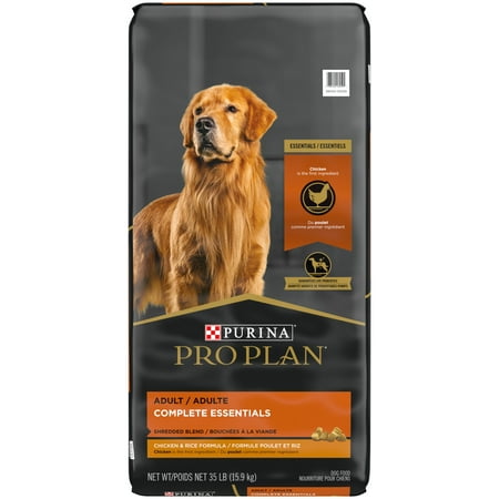Purina Pro Plan Complete Essentials for Adult Dogs Chicken Rice, 35 lb Bag