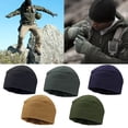thumbnail image 2 of YUTIPGER Unisex Winter Solid Color Soft Warm Watch Hat Fleece Thickened Military Army Beanie Hat Windproof Outdoor Headwear, 2 of 15