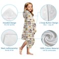 thumbnail image 7 of Beige Cow Flower Pattern Hooded Bath Towel，50"x30" for Ages 3 To 12 Kids, Quick Dry Lightweight Soft Microfiber Hood Beach Towel Cover Up for Kids, 7 of 7
