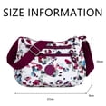 thumbnail image 2 of Bolso bandolera multibolsillos de nailon con diseño floral para mujer, bolso de hombro de viaje, carteras de mano para mujer, 2 of 6