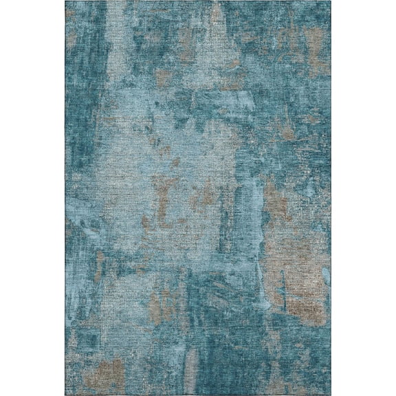Dalyn Rugs Premium Machine Washable Mayfield AMF989 Teal 5' x 7'6" Rug