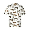 thumbnail image 3 of Balery Cow Print Men's Hawaiian Shirts Short Sleeve Beach Shirt Relaxed Fit Vacation Button Down Shirts-Small, 3 of 9