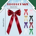 thumbnail image 3 of 3x7 Inch Satin Ribbon Christmas Tree Bow Ornament,Xmas Accessory for Garland Front Door Wreath Fireplace,Rustic Holiday Party Decor for Indoor Outdoor Home Mantle Window Wall Table Entryway Decor, 3 of 6