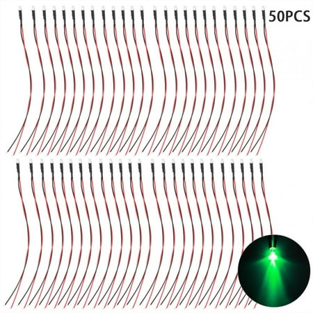 

Round Head Light Emitting Diodes LED Diode Wired Stable Emerald Green Light Automotive Lighting For DIY Home Lighting
