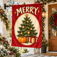 thumbnail image 3 of Purgmipth Merry Christmas Garden Flag, Double-Sided Christmas Tree Pumpkin House Flag for Porch Yard Outdoor Holiday Decor, 28 x 40 Inch, 3 of 7