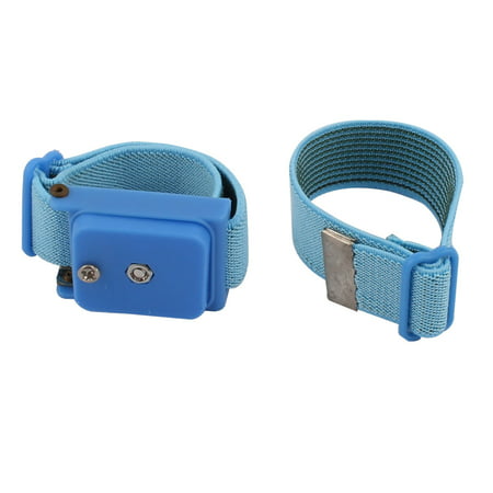 Cordless Anti Static Grounding Discharge Wrist Strap Cable Bracelet Blue
