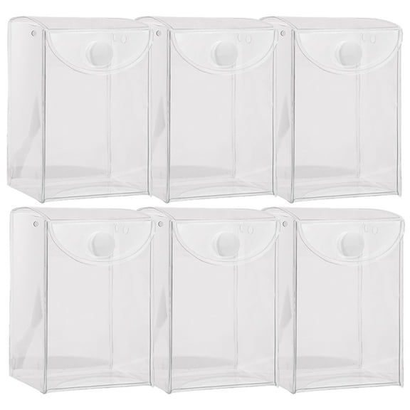 LEORX 6Pcs Transparent Model Display Boxes Clear Storage Container for Figurine Collection and Showcase