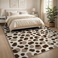 thumbnail image 3 of ODIKA 8'x10' Washable Area Rug Print Spotted Cow Patches Fake That Feel Placemats Mini Table Flowing Dynamic for Dining Room, Large Office, Lounge, Non-Slip Chair-Friendly Mat, 3 of 7