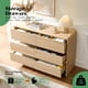 thumbnail image 4 of REKHHY 6 Drawer Dresser for Bedroom, 49" Long Modern Chest of Storage Drawers with Rounded Corners, Anti-Tip Kit, Wood Cabinet Organizer for Closet, Apartment, Nursery, Easy Assembly, Light Oak, 4 of 10