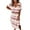 Claret, variant on Sexy Dance Women Nightgown Dress Sleepwear Short Sleeves Shirt Casual Striped Print Sleepdress Soft Sleepshirt Loose Fit Loungewear