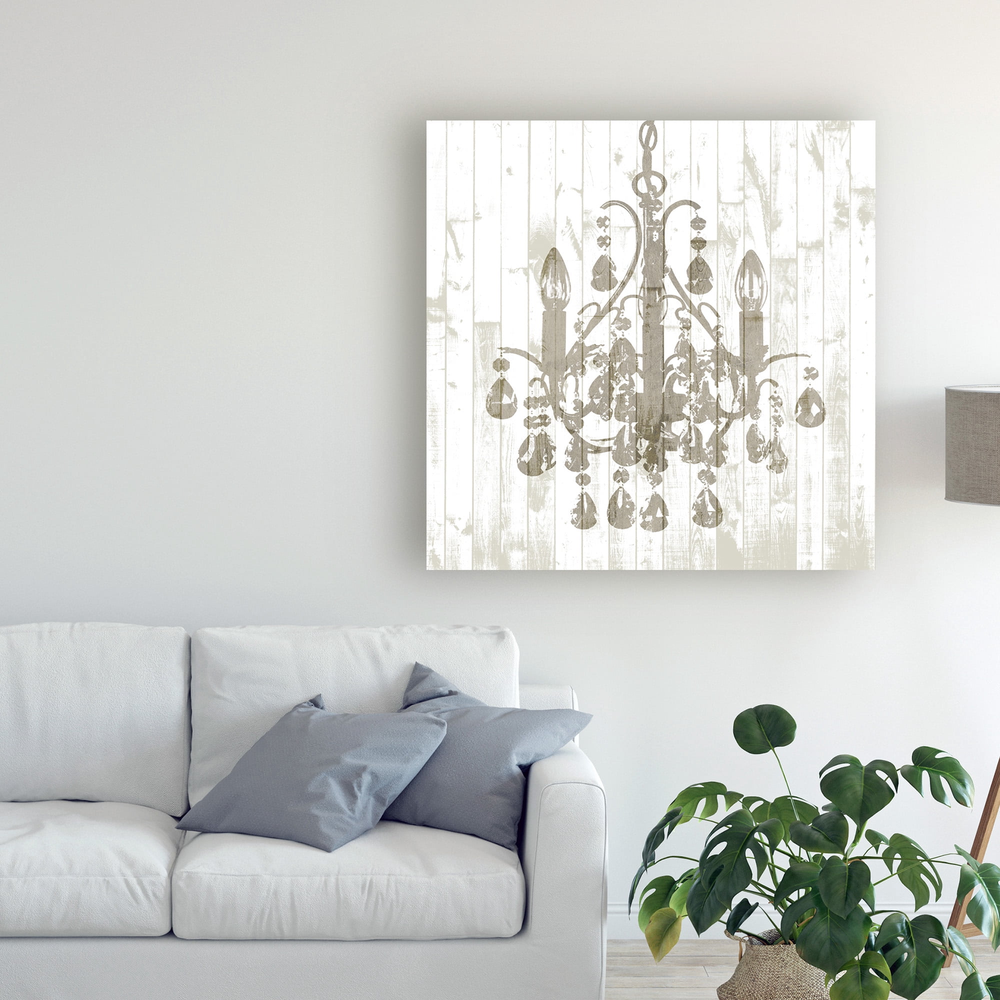 Trademark Fine Art 'Shiplap Chandelier I' Canvas Art by Jennifer Goldberger