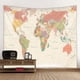 thumbnail image 3 of Tapiz de impresión de mapa del mundo súper grande HD, suave y fácil de cuidar para decoración de pared, tela colgante, 3 of 4