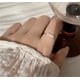 thumbnail image 5 of Anillo de acero de titanio con perlas irregulares de agua dulce para niñas, anillo dorado, diseño de nicho, moda elegante Joker, 5 of 5