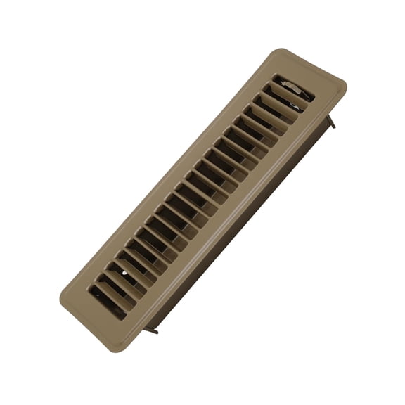 COZZIVITA 2" x 10" Floor Register - Heavy Duty Steel Walkable Floor Vents - Easy Adjust Air Supply Lever - Vent Covers for Home (Brown)