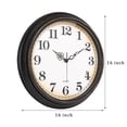 thumbnail image 2 of Reloj de pared Yoiolclc grande de 40 cm, vintage, silencioso, que no hace tictac, 2 of 8