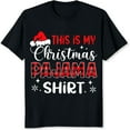 thumbnail image 2 of 100% Cotton This Is My Christmas Pajama Shirt Funny Holiday Christmas T-Shirt For Women Men Family Xmas Party Wear Gift, 2 of 5