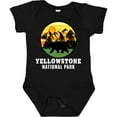 thumbnail image 3 of Inktastic Yellowstone National Park with Bear Mountains and Trees Cricle Boys or Girls Baby Bodysuit, 3 of 5