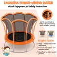 thumbnail image 3 of Gymax 10FT Certified Recreation Trampoline w/ Exclusive Flower Shape Enclosure Net Orange, 3 of 9
