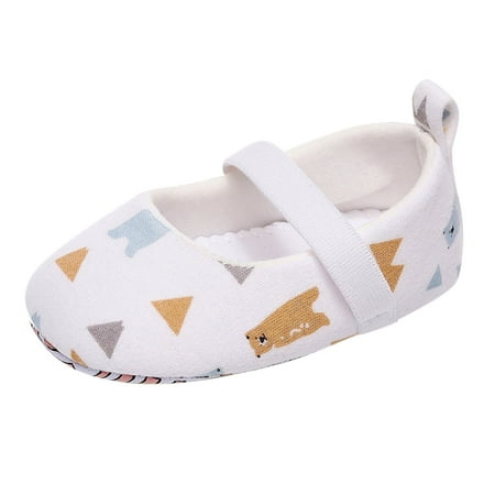 

TAIAOJING Boys Girls Single Shoes Cartoon Printed First Walkers Shoes Toddler Prewalker Shoes For 0-6 Months