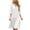 *White, variant on ClodeEU Women's Collar V Neck 3/4 Sleeve Tiered Mini Shirt Dress,Solid Loose Casual Dress Black,Women's Plus L