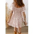 thumbnail image 6 of Women's Pink Floral Mini Dress – Short Sleeve Ruffled Style for Summer Vacations, XL, 6 of 8