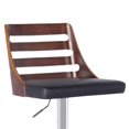 thumbnail image 3 of Hawthorne Collections Tabouret de Bar Réglable en Faux Cuir Noir, 3 of 4