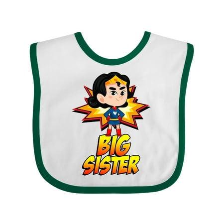

Inktastic Big Sister Superhero Gift Baby Girl Bib