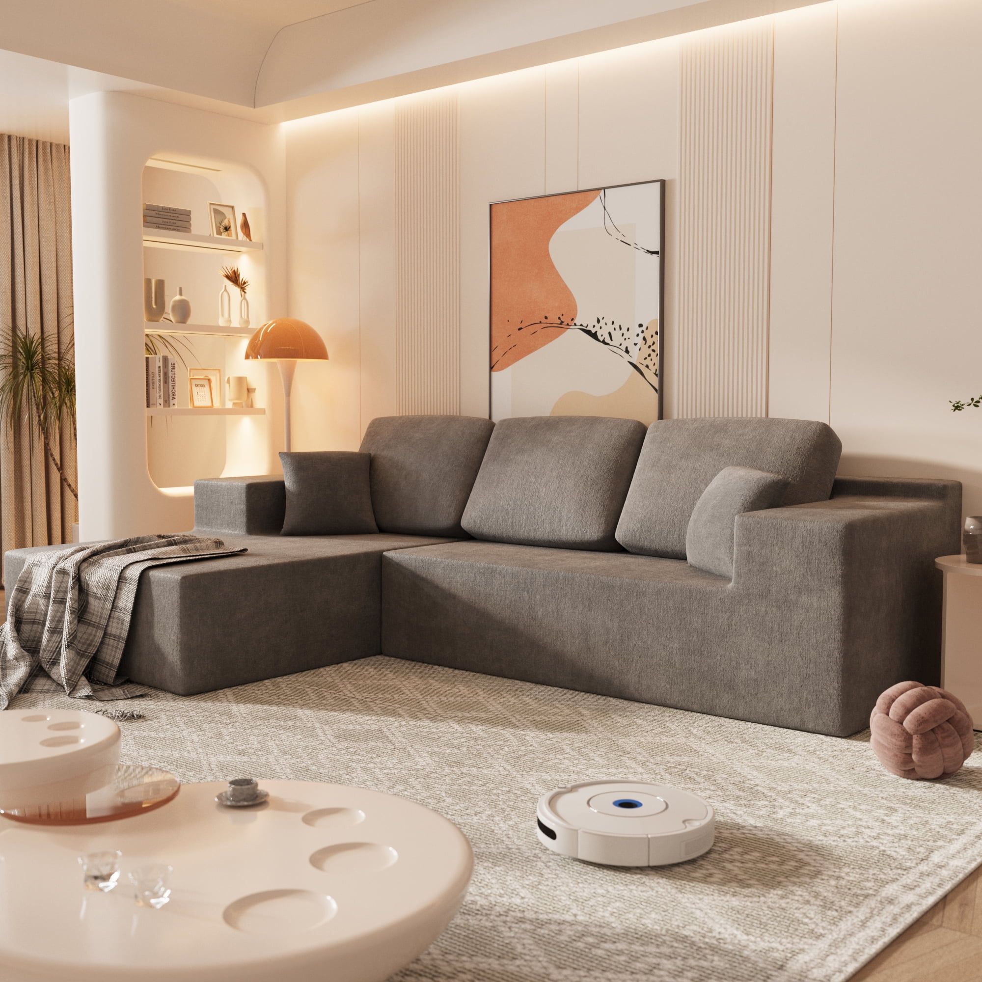 オーマルハウスＬ Homall Modern U-Shape 6 Seat Sectional Sofa, Chenille Fabric