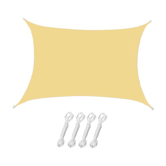 Vela de sombra de triángulo rectángulo dosel de para Patios actividades de las instalaciones 10 'x 10', Red de sombrilla, anillos en D - Rectángulo de color Magideal Vela de sombra