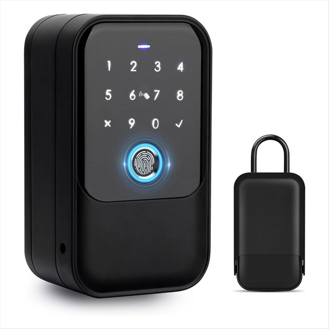 Caja de Bloqueo con Llave Inteligente, Huella Digital, Control, Llave, ContraseñA, Tarjeta de Acceso, Desbloqueo por Bluetooth, Seguridad de Oficina - Montado en la Pared