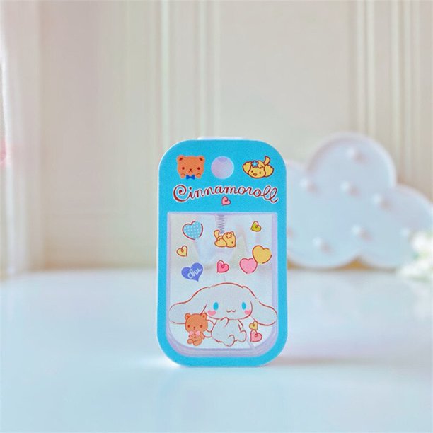 Sanrio-botella de Spray de Perfume Kawaii Anime Kuromi Kitty Melody, prensa portátil de viaje embotellada, loción de dibujos animados, embotellado, regalos para niñas