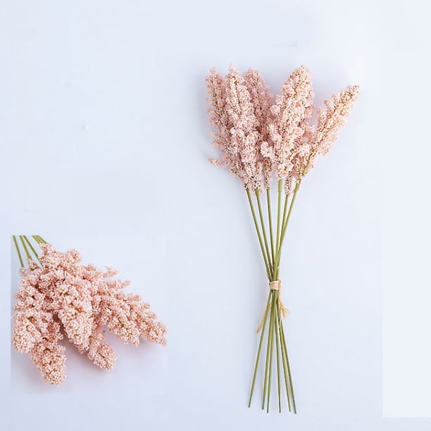 Flores De Lavanda Artificial 6pcs Lavanda Artificial Floral Lavanda Falsa Ramos De Plantas Para La Decoración Del Hogar De La Casa De Campo Rosa Claro ANGGREK AGX1264
