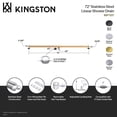 thumbnail image 5 of Kingston Brass BSF7227 Watercourse 72-Inch Stainless Steel Linear Shower Drain with Reversible Tile Insert and Flat Grate in Brushed Brass, 5 of 8