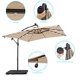 thumbnail image 5 of CHYVARY 8.2x8.2ft LED Outdoor Patio Offset Hanging Cantilever Umbrella W/Base for Deck,Poolside and Patio,Sand, 5 of 9