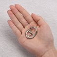 thumbnail image 4 of Metal Rodillo Hebillas, 5uds 3/5 Pulgadas Único Diente Cinturón Hebilla Ovalado Central Barra Hebillas para Cuero Artesanía Accesorios, Plata, 4 of 7