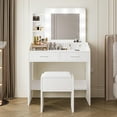 thumbnail image 2 of Vanity Desk with Mirror & Lights, Power Outlet, Stool, 3 Lighting Modes, 2 of 2