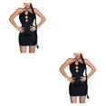 thumbnail image 3 of Jumpingount Vestido de verano con hombros descubiertos para mujer, vestidos ahuecados para niñas, regalo de vacaciones S 2piezas Jumpingount CBP304307, 3 of 6