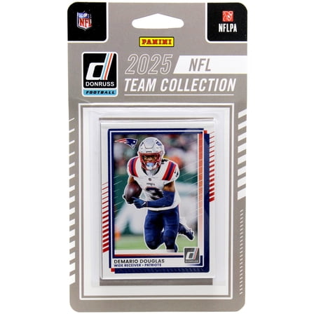 NFL 2025 Donruss Football New England Patriots Trading Card Team Set (12 Cards)