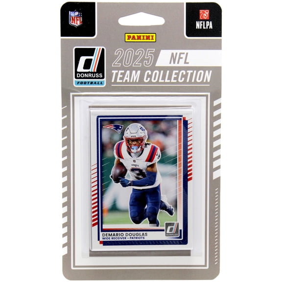 NFL 2025 Donruss Football New England Patriots Trading Card Team Set (12 Cards)